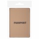 Обложка для паспорта, мягкий полиуретан, 'PASSPORT', коричневая, STAFF, 238406