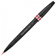 Ручка-кисть PENTEL (Япония) 'Brush Sign Pen Artist', линия письма 0,5-5 мм, красная, SESF30C-B