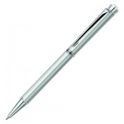Ручка подарочная шариковая PIERRE CARDIN 'Crystal', корпус серебряный, латунь, хром, синяя, PC0708BP