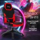 Кресло компьютерное BRABIX 'Alpha GM-018', ткань/экокожа, черное/красное, 532637, GM-018_532637
