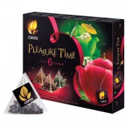 Чай CURTIS (Кёртис) 'Pleasure Time', набор 30 пирамидок по 1,5 г, ассорти 6 вкусов, 100272