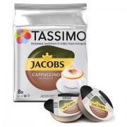 Кофе в капсулах JACOBS 'Cappuccino' для кофемашин Tassimo, 8 шт. х 8 г + капсулы с молоком 8 шт. х 40 г, 8052279