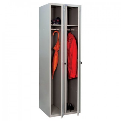 Шкаф металлический для одежды ПРАКТИК 'LS-21', двухсекционный, 1830х575х500 мм, 29 кг