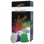 Капсулы для кофемашин NESPRESSO, 'Ассорти', натуральный кофе, BLUES, 11 шт. х 5 г, 4600696301052