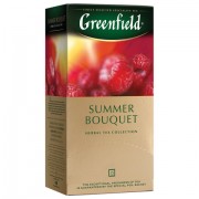 Чай GREENFIELD (Гринфилд) 'Summer Bouquet', фруктовый (малина, шиповник), 25 пакетиков в конвертах по 1,5 г, 0433