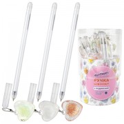 Ручка с подвеской шариковая ЮНЛАНДИЯ 'Хрустальное сердце', детали ассорти, СИНЯЯ, пишущий узел 0,7 мм, 143792