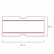Этикет-лента 21х12 мм, прямоугольная, белая с красной полосой, комплект 5 рулонов по 600 шт., BRAUBERG, 123568