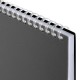 Блокнот А5, 80 л., силиконовый гребень, обложка пластик, клетка, BRAUBERG, серый, 117562
