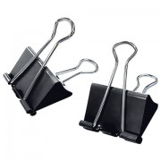 Зажимы для бумаг STAFF ECO, КОМПЛЕКТ 12 шт., 25 мм, на 100 листов, черные, картонная коробка, 274032