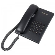 Телефон PANASONIC KX-TS2350RUB, черный, повторный набор, тональный/импульсный режим