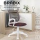 Кресло BRABIX 'Fly MG-396W', с подлокотниками, пластик белый, сетка, коричневое, 532398, MG-396W_532398