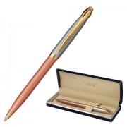Ручка подарочная шариковая GALANT 'DECORO ROSE', корпус хром/розовый, детали золотистые, узел 0,7 мм, синяя, 143505