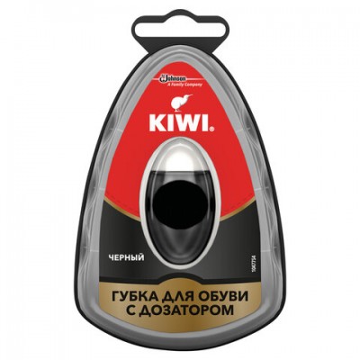 Губка для обуви KIWI 'Express Shine', черная, с дозатором, 644455