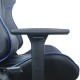 Кресло компьютерное BRABIX 'GT Carbon GM-120', две подушки, экокожа, черное/синее, 531930
