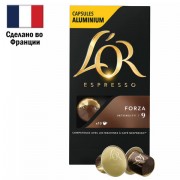 Кофе в алюминиевых капсулах L'OR 'Espresso Forza' для кофемашин Nespresso, 10 порций, ФРАНЦИЯ, 4028605