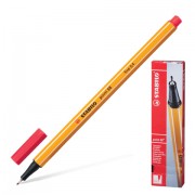 Ручка капиллярная STABILO 'Point 88', НЕОНОВАЯ КРАСНАЯ, корпус оранжевый, линия письма 0,4 мм, 88/040