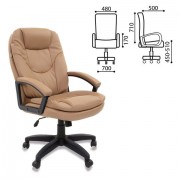 Кресло офисное BRABIX 'Trend EX-568', экокожа, бежевое, 531397