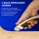 Нож универсальный мощный алюминиевый BRAUBERG 'Heavy duty', автофиксатор, резиновые вставки, 238735