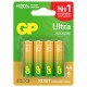 Батарейки КОМПЛЕКТ 4 шт., GP Ultra G-Tech, AA (LR6, 15А), алкалиновые, пальчиковые, 15AUA21-2CRSBC4