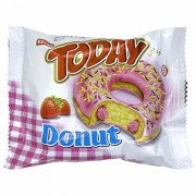 Кекс TODAY 'Donut' со вкусом Клубники, ТУРЦИЯ, 24 шт по 40 г в шоубоксе, 1367