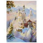 Картина стразами (алмазная мозаика), 30х40 см, ОСТРОВ СОКРОВИЩ 'Замок', без подрамника, 663853