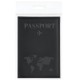 Обложка для паспорта 'Passport map', экокожа soft-touch, черная, STAFF, 238760