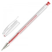 Ручка гелевая BRAUBERG 'EXTRA', КРАСНАЯ, корпус прозрачный, узел 0,5мм, линия 0,35мм, 143903