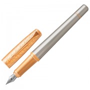 Ручка перьевая PARKER 'Urban Premium Aureate Powder GT', корпус серебристый, позолоченные детали, синяя, 1931571