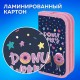 Пенал ПИФАГОР, 2 отделения, ламинированный картон, 19х11 см, 'Comic donuts', 273482