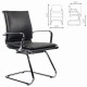 Кресло для приемных и переговорных BRABIX 'Kayman CF-102', экокожа, хром, черное, 532572