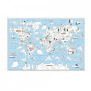 Карта-раскраска 'Обитатели Земли', 101х69 см