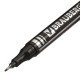 Маркер перманентный BRAUBERG 'Jet', ЧЕРНЫЙ, супертонкий металлический наконечник 0,5 мм,150507