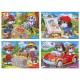 Пазлы картонные 24 элемента, КОМПЛЕКТ 40 шт., поле 17,5 х 13 см, РК