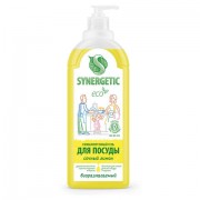 Гель для мытья посуды антибактериальный 1 л, SYNERGETIC 'Лимон', дозатор, 103101