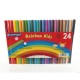 Фломастеры CENTROPEN 'Rainbow Kids', 24 цвета, смываемые, эргономичные, вентилируемый колпачок, 7550/24