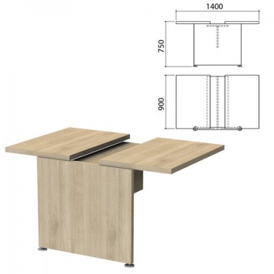 Модуль стола для переговоров 'Приоритет' 1400х900х750 мм, кронберг (КОМПЛЕКТ)