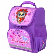Ранец ПИФАГОР BASIC, 1 отделение, 3 кармана, эргономичная спинка, 'Awesome', 35х28х18 см, 271370