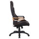 Кресло компьютерное BRABIX 'Techno Pro GM-003', ткань, черное/серое, вставки оранжевые, 531813