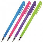 Ручка шариковая масляная BRUNO VISCONTI 'SoftWrite', СИНЯЯ, 'Special', корпус ассорти, узел 0,5 мм, линия письма 0,4 мм, 20-0090