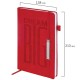 Ежедневник недатированный А5 138х213 мм BRAUBERG 'BeStyle', под кожу, резинка, держатель, 160 л., красный, 116217
