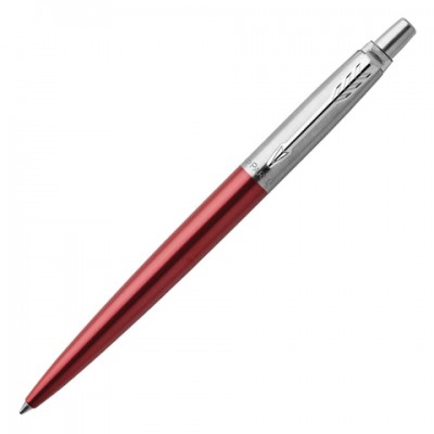 Ручка гелевая PARKER 'Jotter Kensington Red CT', корпус красный, детали из нержавеющей стали, черная, 2020648