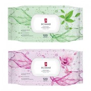 Салфетки влажные 120 шт., Я САМАЯ освежающие, с пластиковым клапаном, 11662