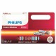 Батарейки алкалиновые 'мизинчиковые' КОМПЛЕКТ 12 шт., PHILIPS Power Alkaline, ААА (LR03, 15А), блистер, Б0064681