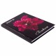 Блокнот МАЛЫЙ ФОРМАТ (110х147 мм) А6, 80 л., твердый переплет, ламинированная обложка, клетка, STAFF, 'Красный цветок на черном', 127212