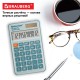 Калькулятор карманный BRAUBERG CX-102C-BL (76x126 мм), 12 разрядов, двойное питание, ГОЛУБОЙ, 272649