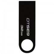 Флеш-диск 32GB KINGSTON DataTraveler SE9 USB 2.0, металлический корпус, черный, DTSE9H/32GB