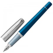 Ручка перьевая PARKER 'Urban Premium Dark Blue CT', корпус темно-синий, хромированные детали, синяя, 1931563