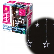 Электрогирлянда-занавес комнатная 'Звезды' 3х0,5 м, 108 LED, холодный белый, 220 V, ЗОЛОТАЯ СКАЗКА, 591355