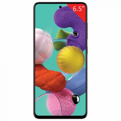 Смартфон SAMSUNG Galaxy A51, 2 SIM, 6,5”, 4G (LTE), 32/48 + 12 + 5 + 5, 64 ГБ, красный, пластик, SM-A515FZRMSER