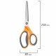 Ножницы BRAUBERG 'PROFESSIONAL' 3 шт. (135, 180, 210 мм), серо-оранжевые ручки, ВЫГОДНАЯ УПАКОВКА, 272981